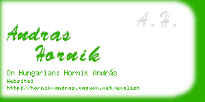 andras hornik business card